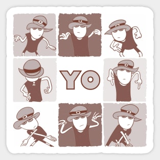 YO (Rustic) Sticker